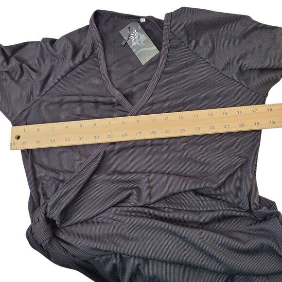 Sunmama Women Casual Dress V Neck Long Sleeve Pencil Midi Dress Black X-Large - Picture 8 of 9